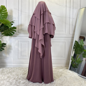 Back view of diamond cut khimar showing full coverage
