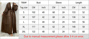 Gazala Georgette Chiffon Pearl Black Open Abaya.