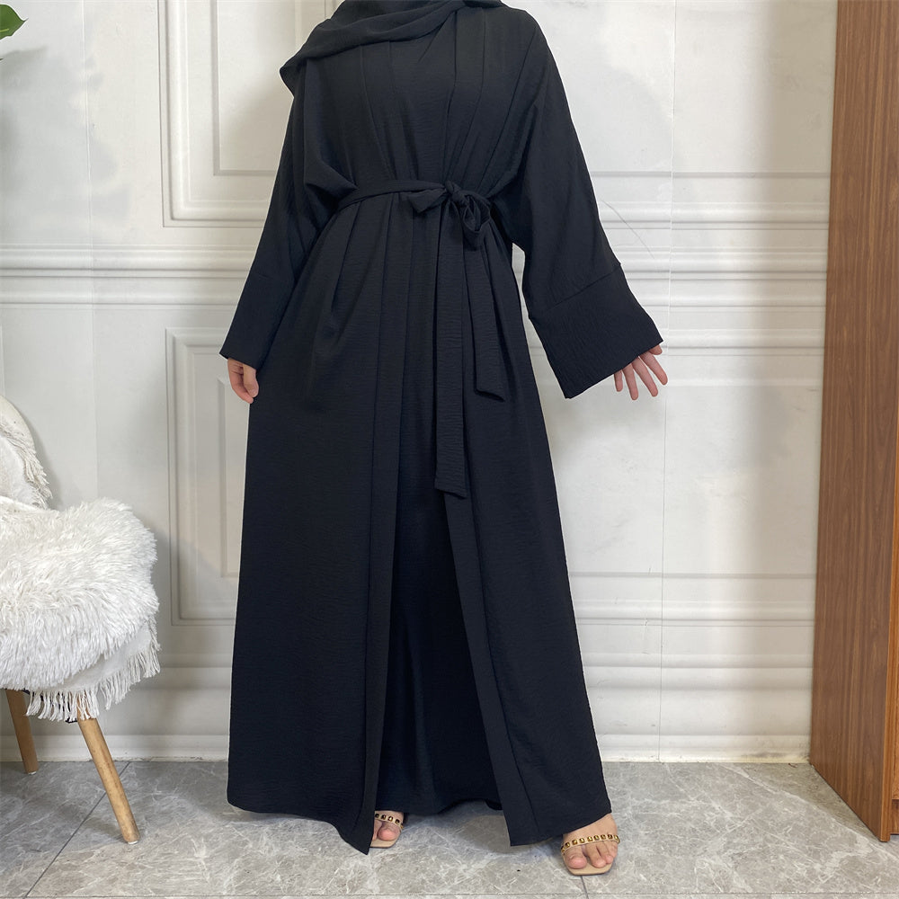 Maha Black 3 Piece Abaya Set