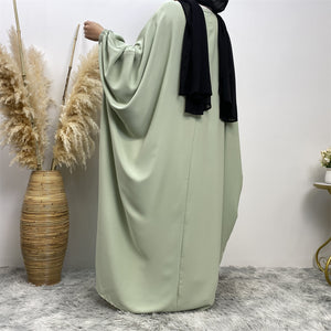 Fiza Farasha abaya in soft nidha fabric with loose fit and batwing sleeves