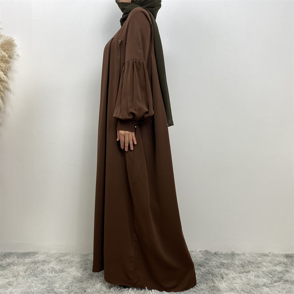 Aqsa Abaya with full flare pleated cut in premium Nida fabric