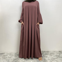 Load image into Gallery viewer, Aqsa Mauve Closed Full Flare Abaya
