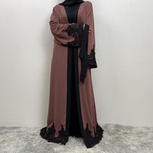 Load image into Gallery viewer, Aneeka Mauve Purple Open Abaya EXCLUSIVE BY JM
