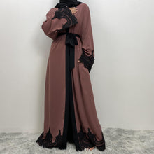 Load image into Gallery viewer, Aneeka Mauve Purple Open Abaya EXCLUSIVE BY JM

