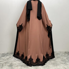 Load image into Gallery viewer, Aneeka Pink Nude Open Abaya EXCLUSIVE BY JM
