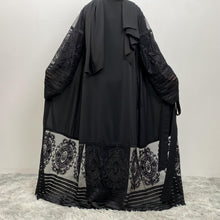 Load image into Gallery viewer, Arya Black Open Abaya EXCLUSIVE BY JM
