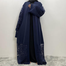 Load image into Gallery viewer, Arya Navy Blue Open Abaya EXCLUSIVE BY JM
