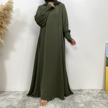 Load image into Gallery viewer, Falak Closed Khaki Green Umbrella Abaya

