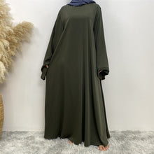 Load image into Gallery viewer, Falak Closed Khaki Green Umbrella Abaya
