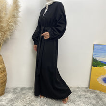 Load image into Gallery viewer, Black Winter Abaya Coat With Pockets
