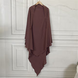 One layer khimar with niqab feature in premium Nida fabric
