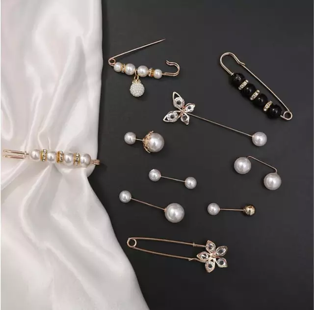 10 Piece Hijab Stick and Safety Pin Set