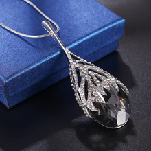Load image into Gallery viewer, Long Onyx Black  Drop Abaya Necklace
