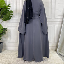 Load image into Gallery viewer, Hira Slate Grey Closed Abaya
