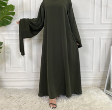 Load image into Gallery viewer, Hira Khaki Closed Abaya
