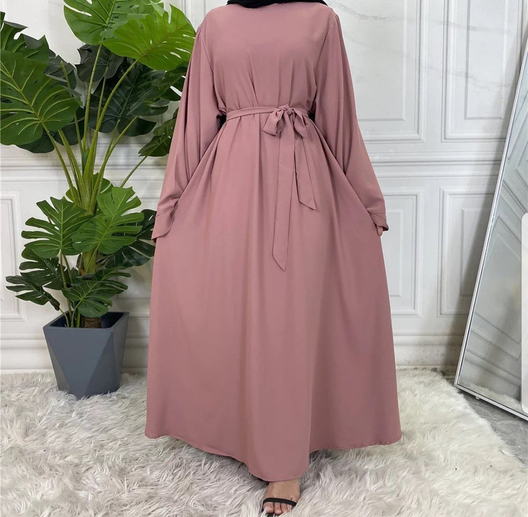 Hira Pink Closed Abaya