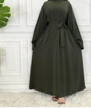 Load image into Gallery viewer, Hira Khaki Closed Abaya
