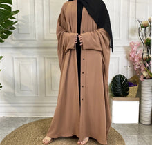 Load image into Gallery viewer, Husna Farasha Caramel Open Abaya
