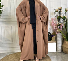 Load image into Gallery viewer, Husna Farasha Caramel Open Abaya
