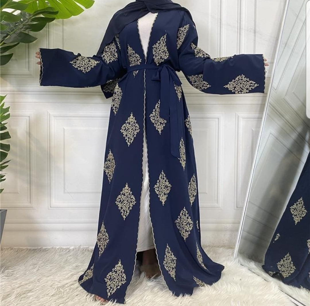 Daania Midnight Blue Open Abaya