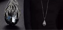 Load image into Gallery viewer, Long Onyx Black  Drop Abaya Necklace
