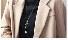 Load image into Gallery viewer, Long Pendant Gem Twirl Abaya Necklace
