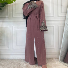 Load image into Gallery viewer, Ameerah Mauve Open Abaya
