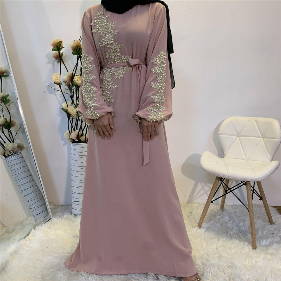 Zoya Pink Closed Abaya Dress