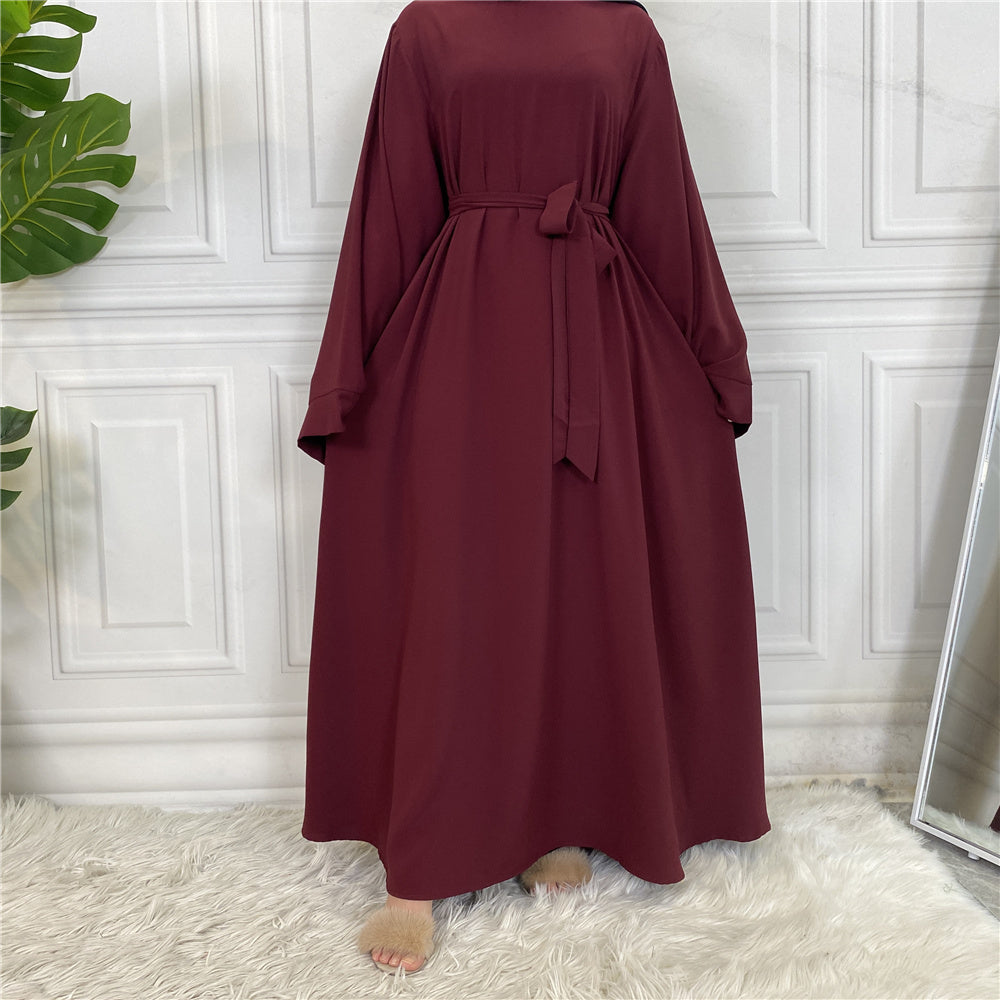 Hira Maroon Closed Abaya