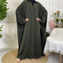 Load image into Gallery viewer, Husna Farasha Khaki Open Abaya
