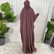 Load image into Gallery viewer, One piece Khimar/Jilbab Mauve Closed Abaya
