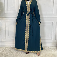 Load image into Gallery viewer, Aiza Teal Open Abaya
