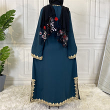 Load image into Gallery viewer, Aiza Teal Open Abaya

