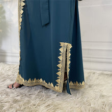 Load image into Gallery viewer, Aiza Teal Open Abaya
