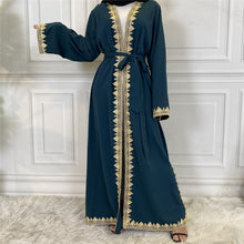 Load image into Gallery viewer, Aiza Teal Open Abaya
