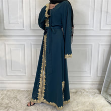Load image into Gallery viewer, Aiza Teal Open Abaya
