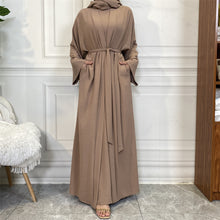 Load image into Gallery viewer, Maha Mocha 3 Piece Abaya Set
