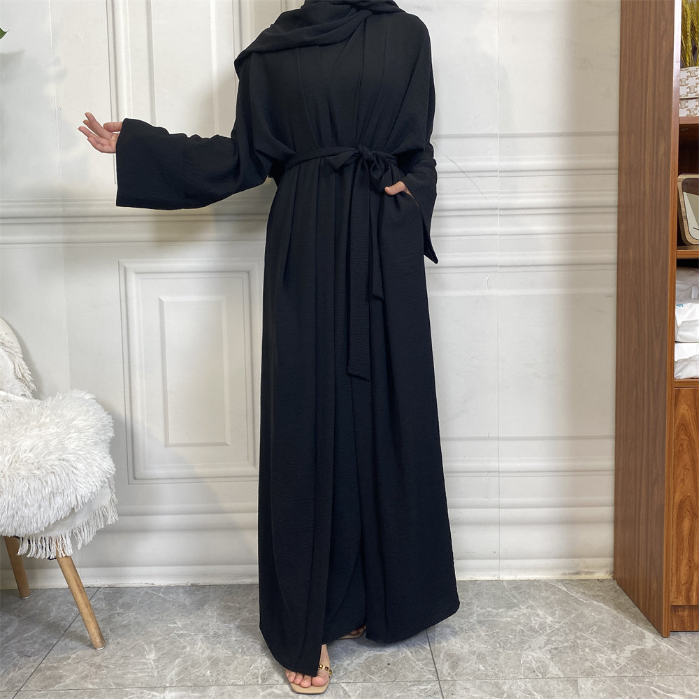 Maha Black 3 Piece Abaya Set