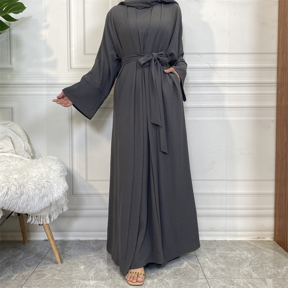 Maha Grey 3 Piece Abaya Set