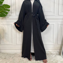 Load image into Gallery viewer, Dua Black Open Abaya
