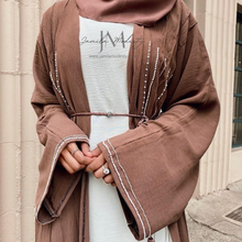 Load image into Gallery viewer, Raya Mocha 4 Piece Abaya Set

