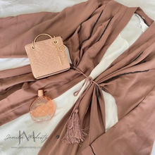 Load image into Gallery viewer, Minaar Mocha Open Button Abaya
